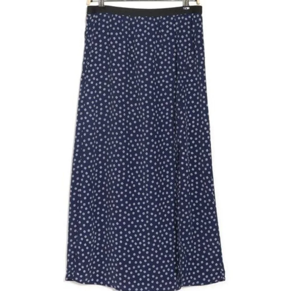 NWT! Sanctuary Navy Blue Midi Slip Skirt - Daisy floral print